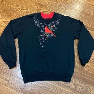 Trilllogy Red Cardinal Bird Christmas Sweater